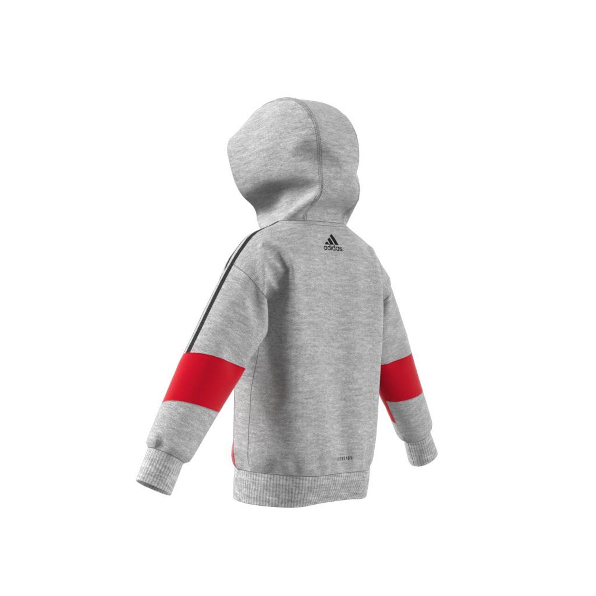 Kids French Terry Hoodie, Grey, A901_ONE, large image number 8