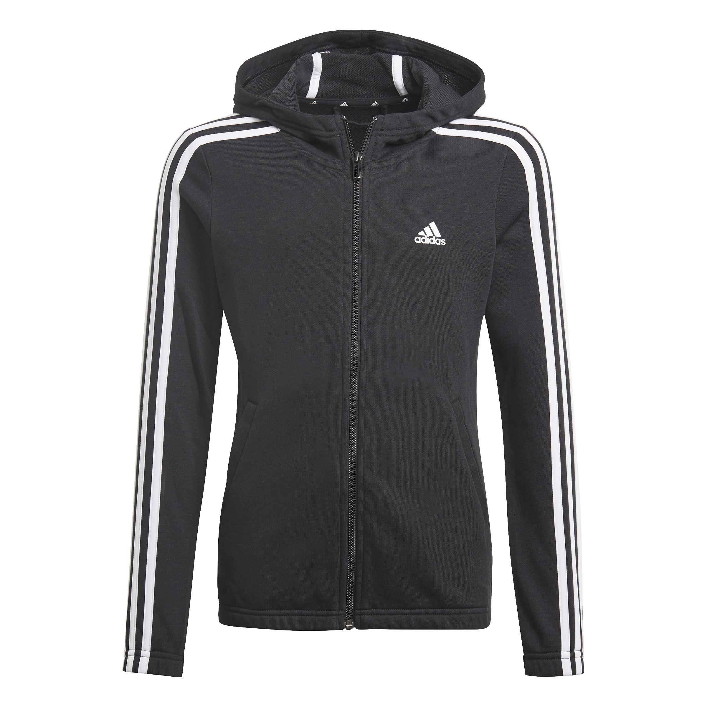 Kids Essentials 3-Stripes Hoodie, Black, , large image number 0