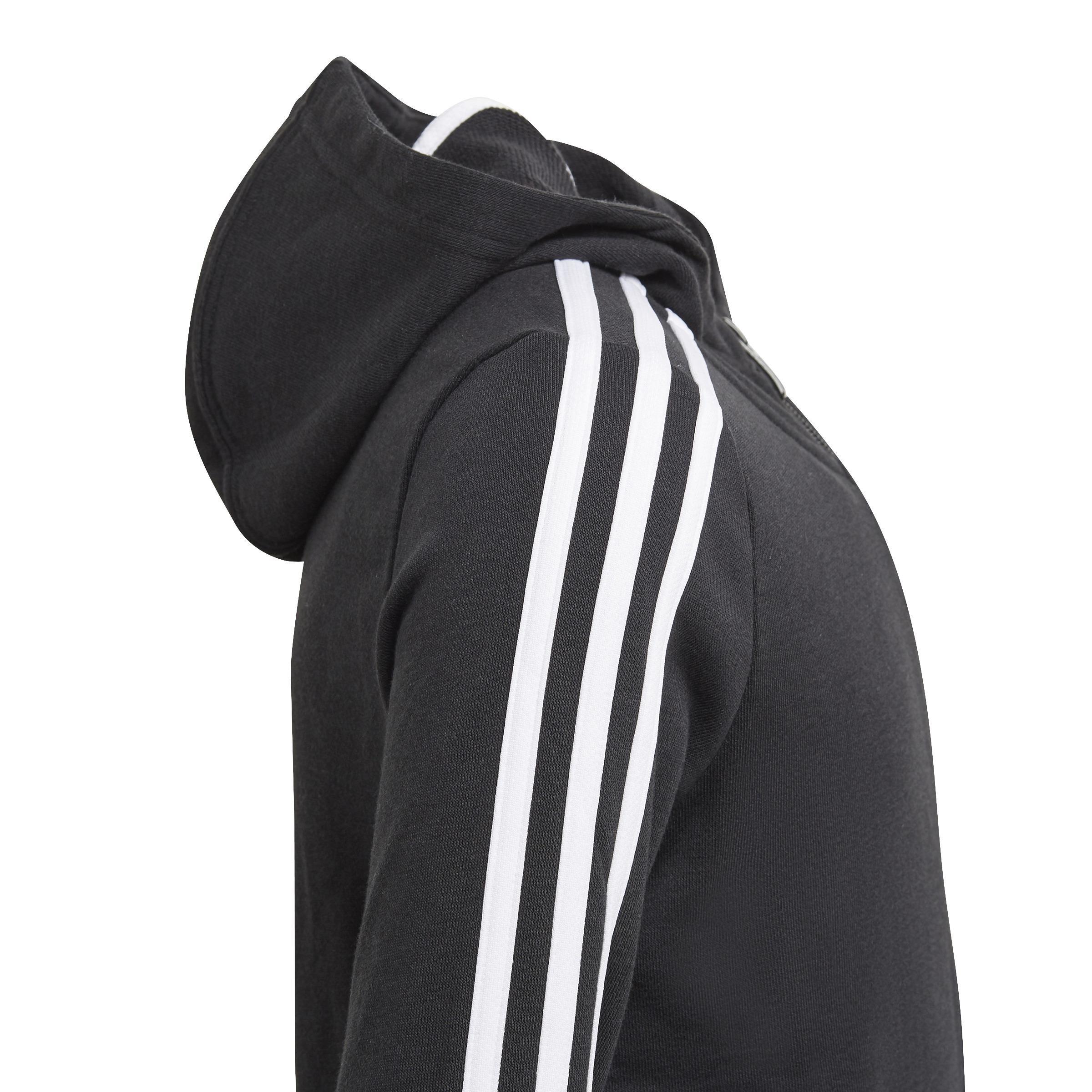 Kids Essentials 3-Stripes Hoodie, Black, , large image number 4