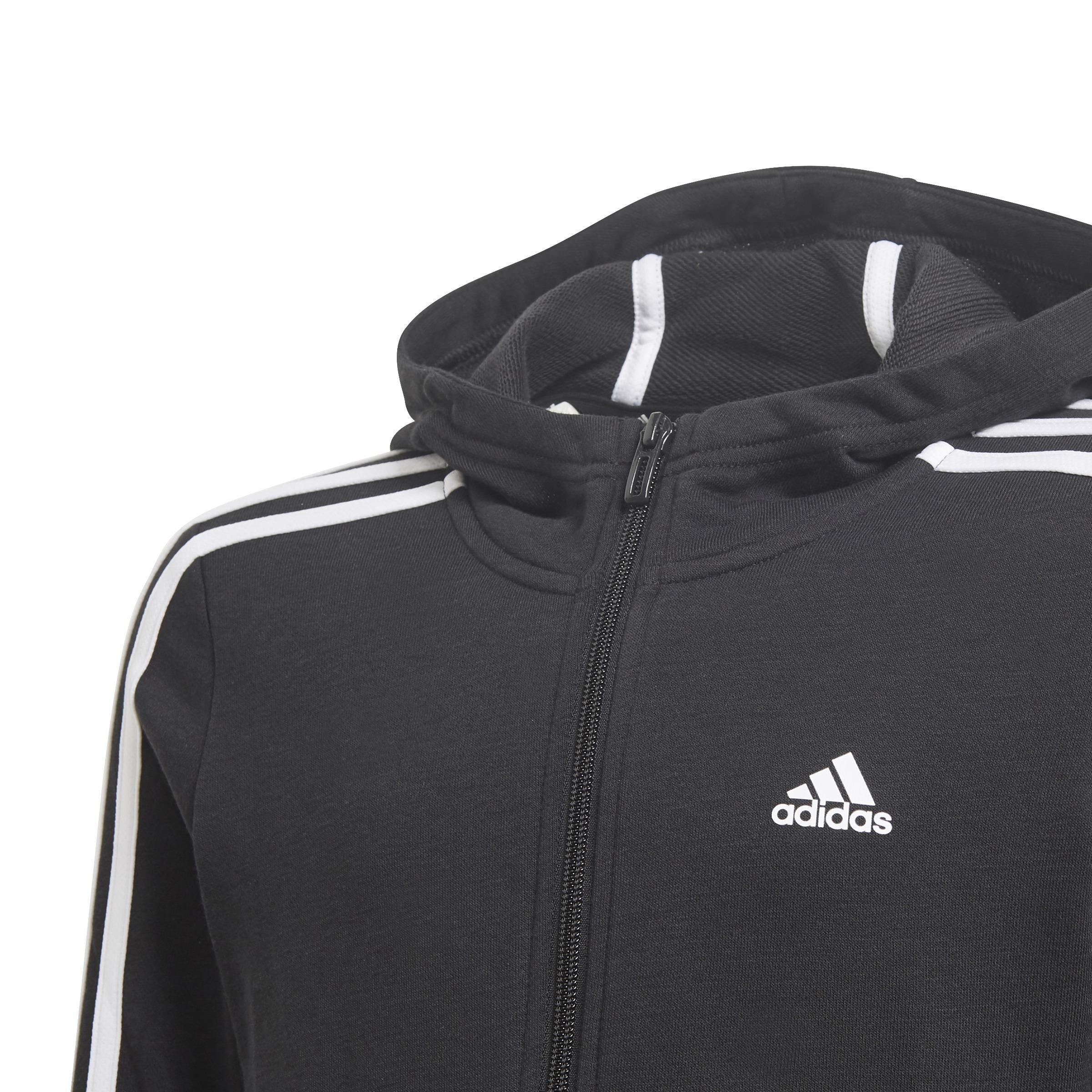Kids Essentials 3-Stripes Hoodie, Black, , large image number 5