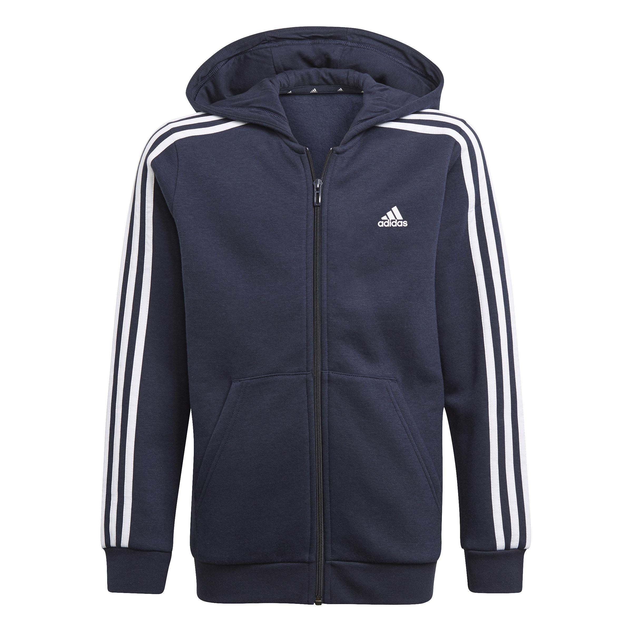 Kids Essentials 3-Stripes Hoodie, Blue, , large image number 3