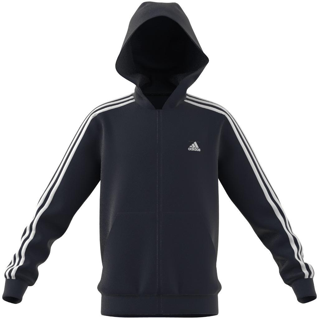 Kids Essentials 3-Stripes Hoodie, Blue, , large image number 8