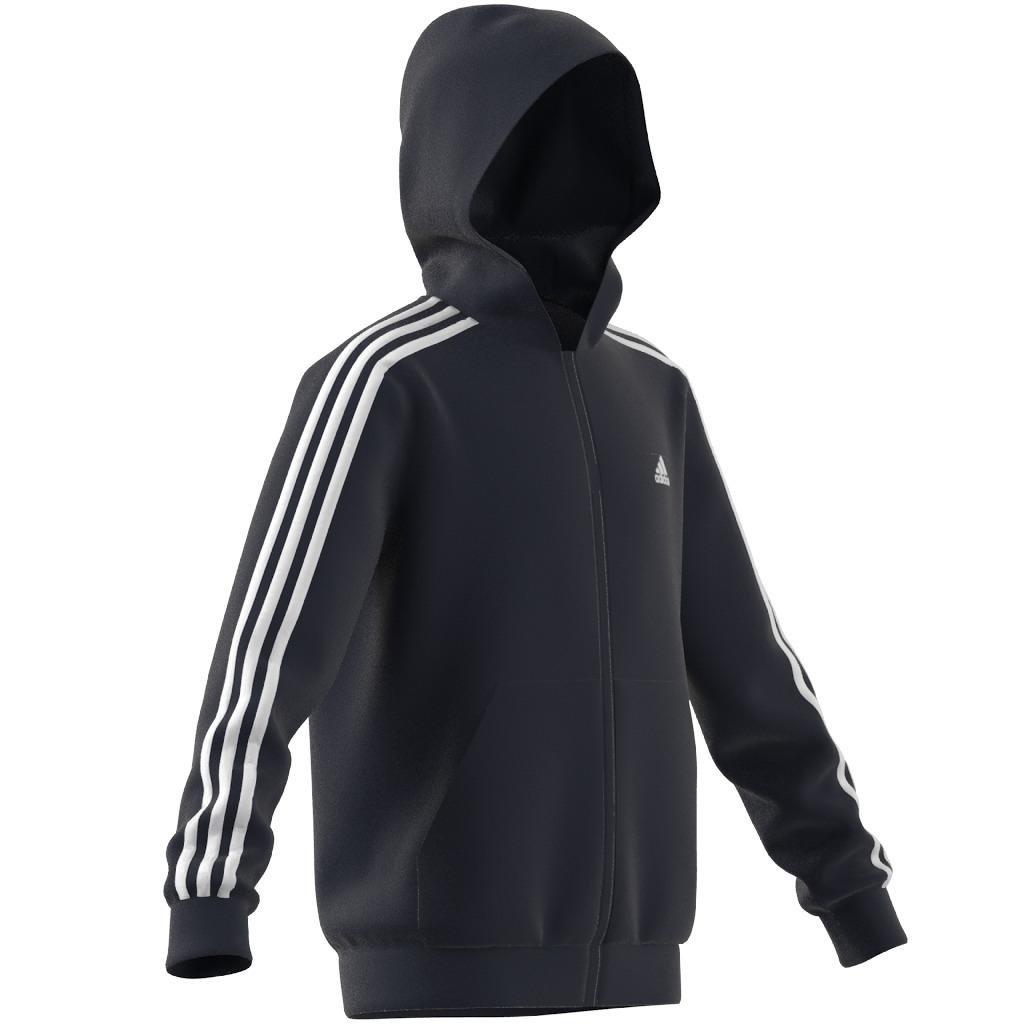 Kids Essentials 3-Stripes Hoodie, Blue, , large image number 9