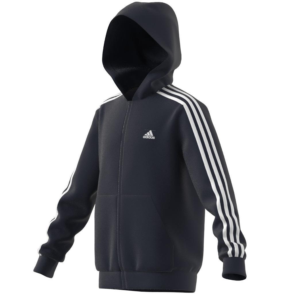 Kids Essentials 3-Stripes Hoodie, Blue, , large image number 11