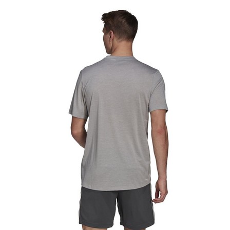 Men Aeroready Designed To Move Heathered Sport T-Shirt, Grey, A901_ONE, large image number 9