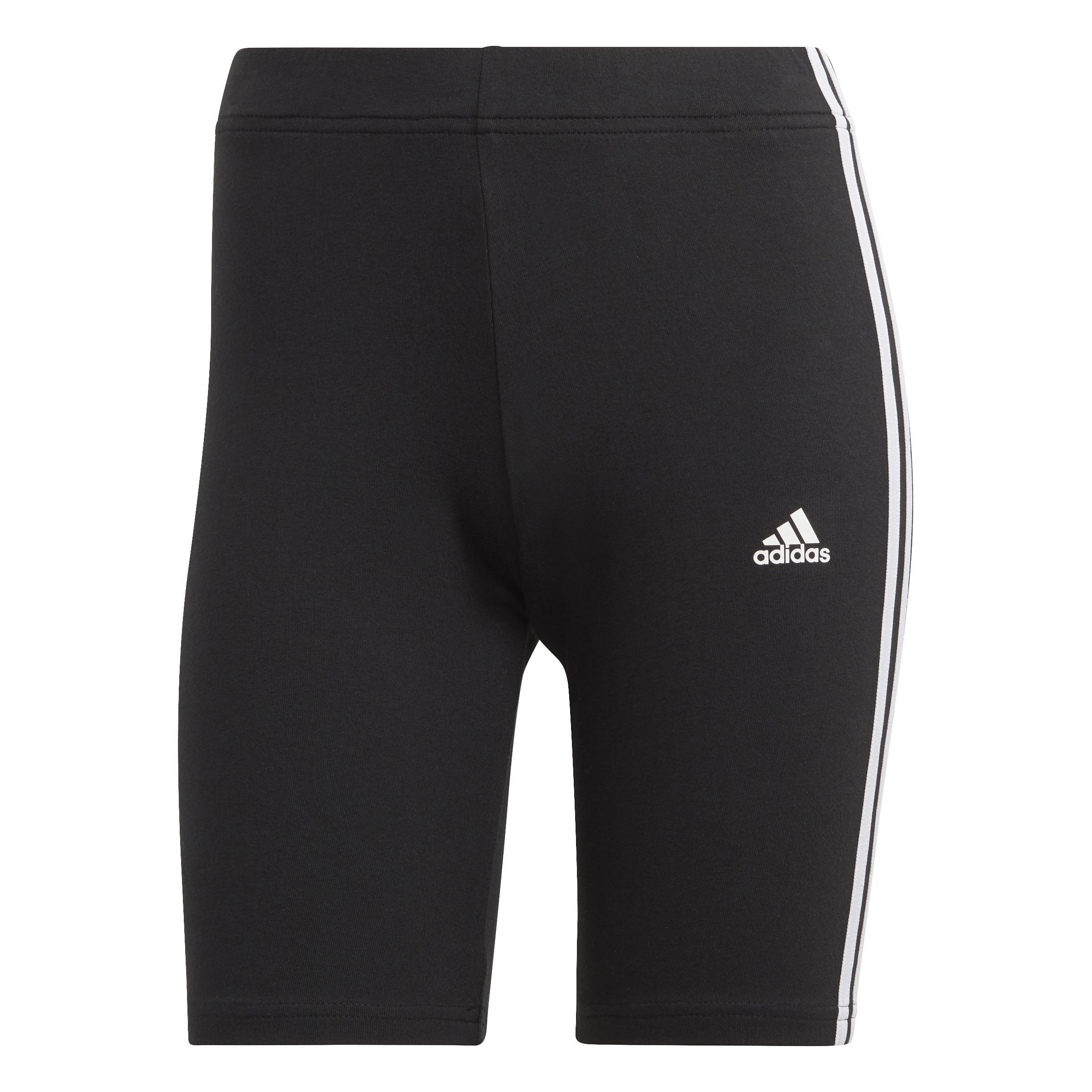 Essentials 3-Stripes Bike Shorts, Black, , large image number 0