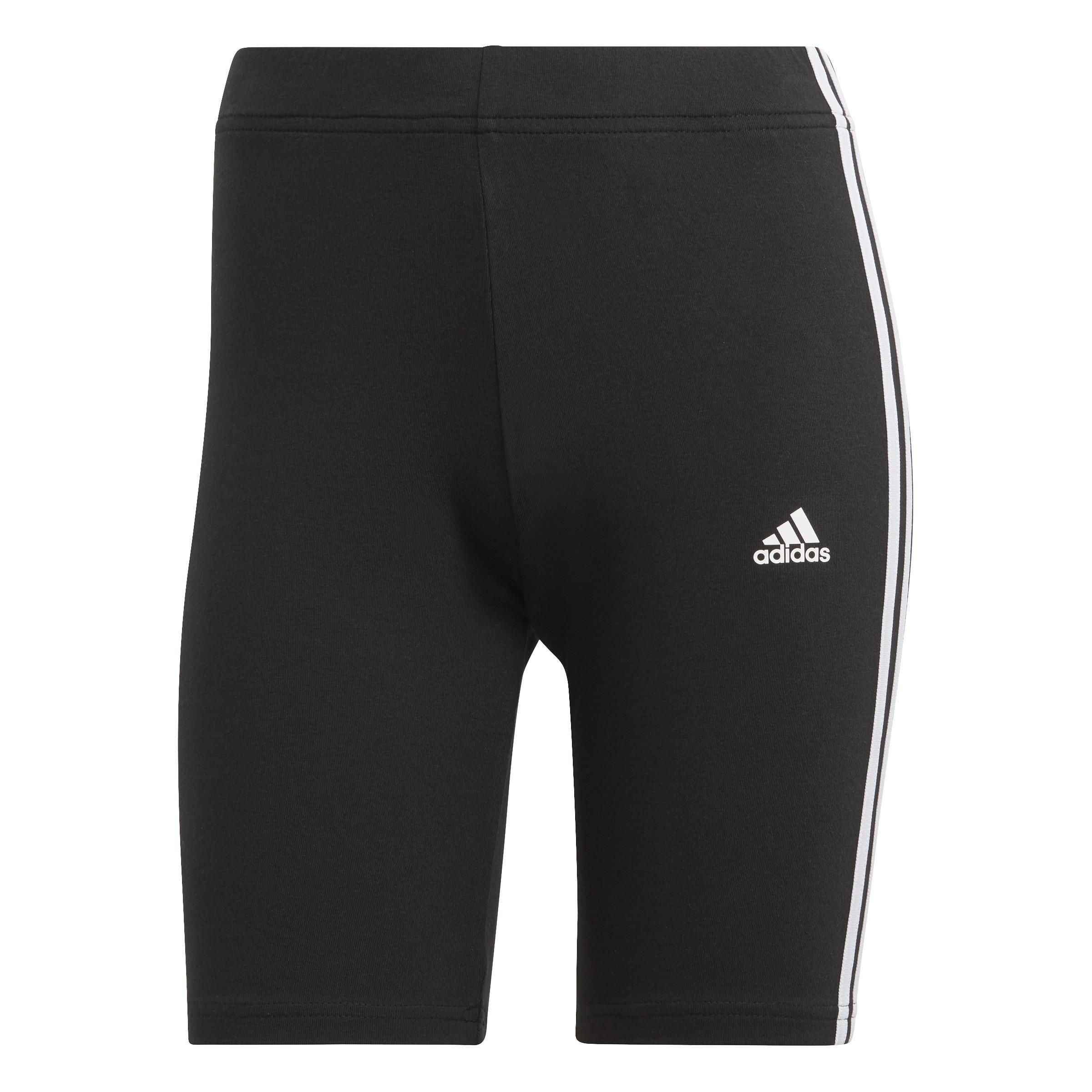 Essentials 3-Stripes Bike Shorts, Black, A901_ONE, large image number 1