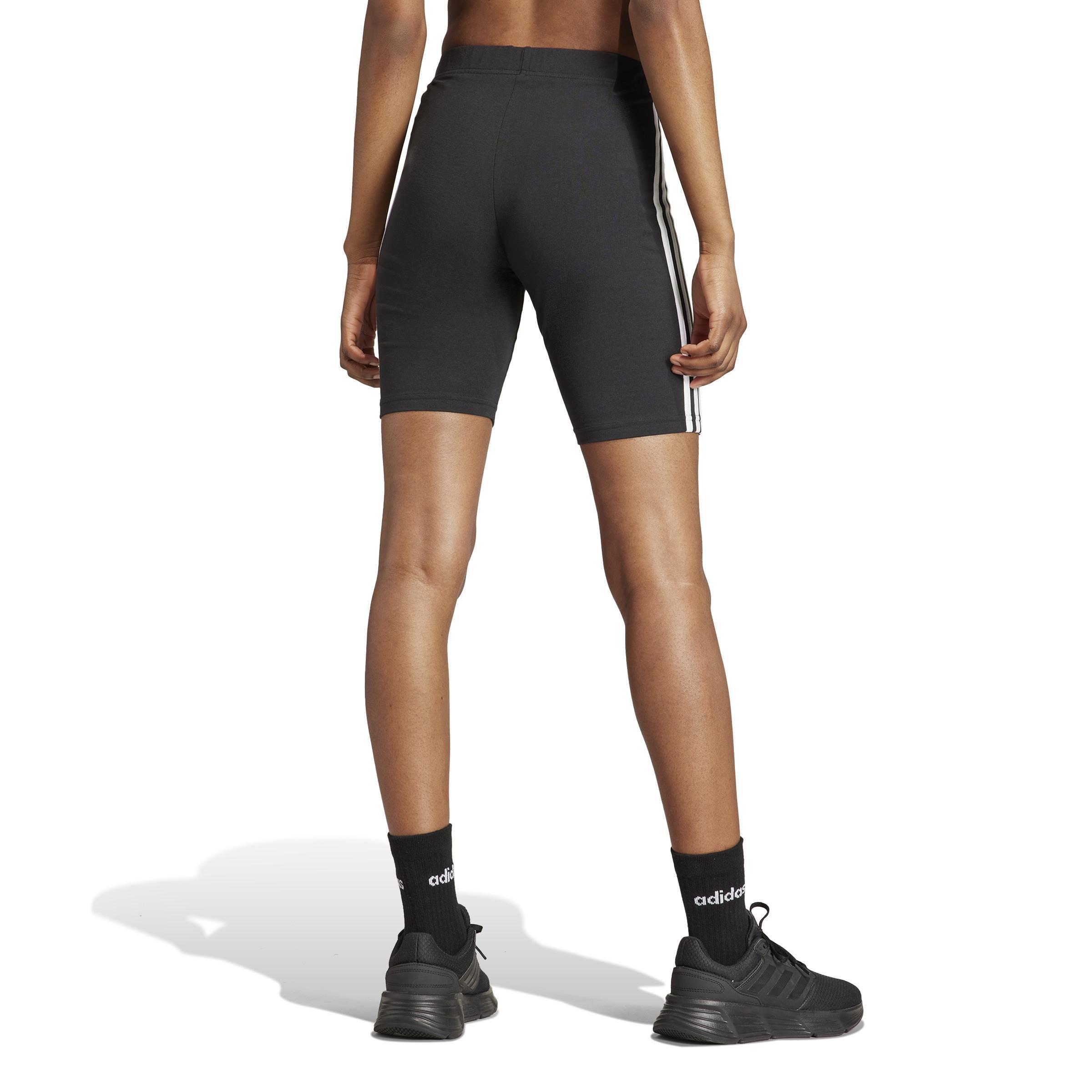 Essentials 3-Stripes Bike Shorts, Black, A901_ONE, medium