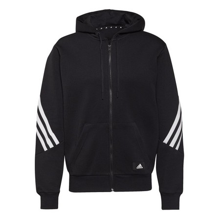 Men Adidas Sportswear Future Icons 3-Stripes Hoodie, Black, A901_ONE, large image number 2