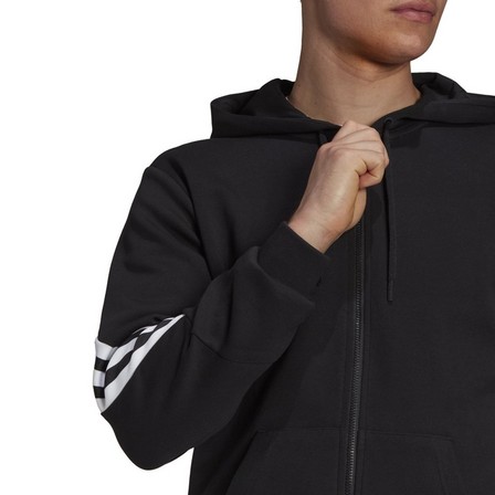 Men Adidas Sportswear Future Icons 3-Stripes Hoodie, Black, A901_ONE, large image number 8