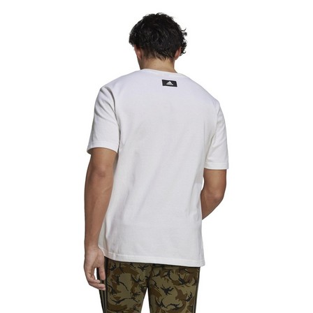 Men Adidas Sportswear Future Icons Logo Graphic Tee, White, A901_ONE, large image number 3