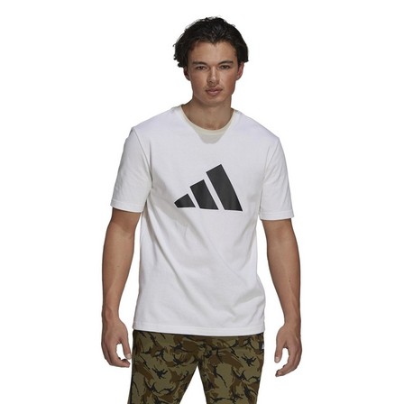 Men Adidas Sportswear Future Icons Logo Graphic Tee, White, A901_ONE, large image number 9