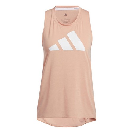 Women 3-Stripes Logo Tank Top, Peach, A901_ONE, large image number 1