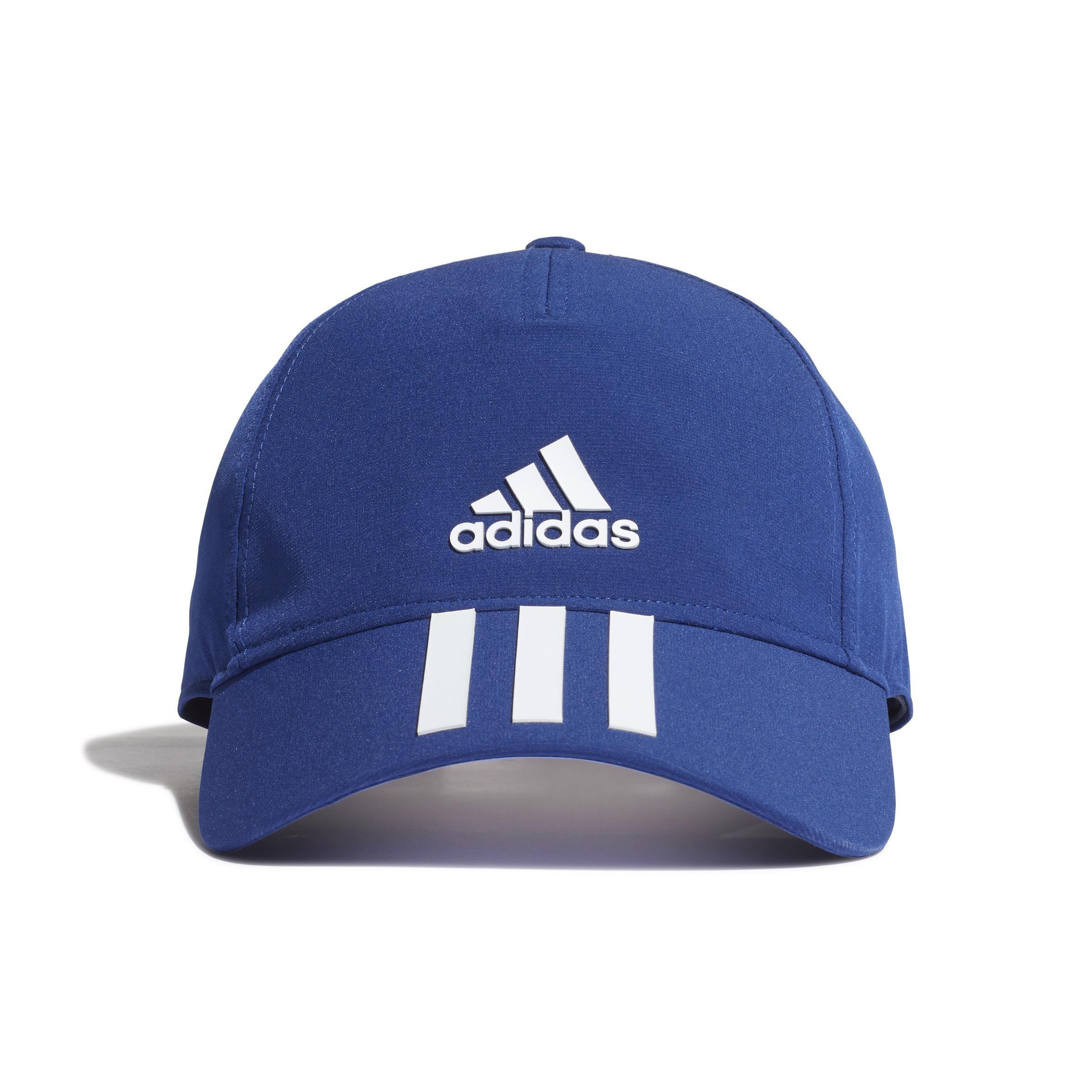 Unisex Aeroready 3-Stripes Baseball Cap, Blue, A901_ONE, large image number 0