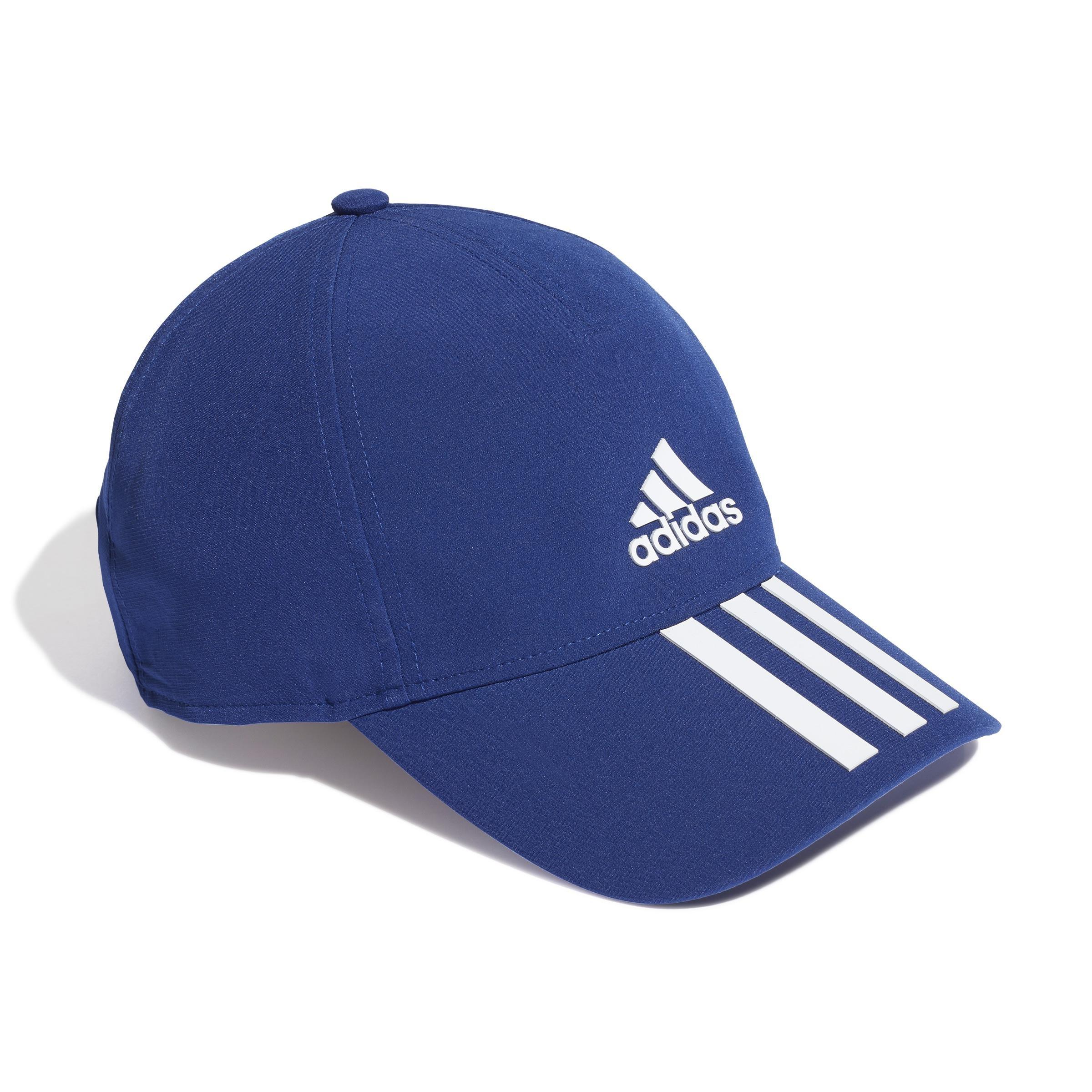 Unisex Aeroready 3-Stripes Baseball Cap, Blue, A901_ONE, large image number 1