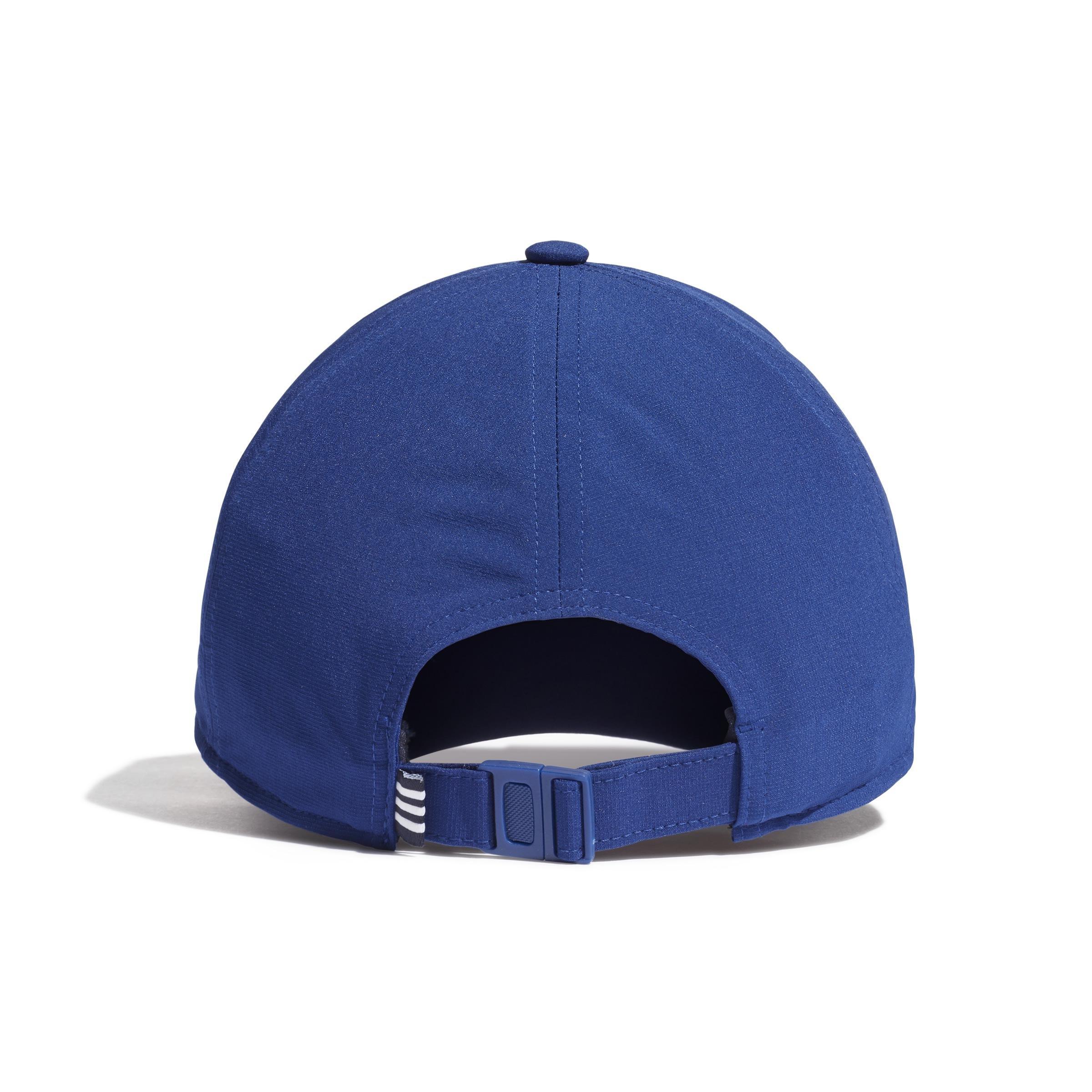 Unisex Aeroready 3-Stripes Baseball Cap, Blue, A901_ONE, large image number 2