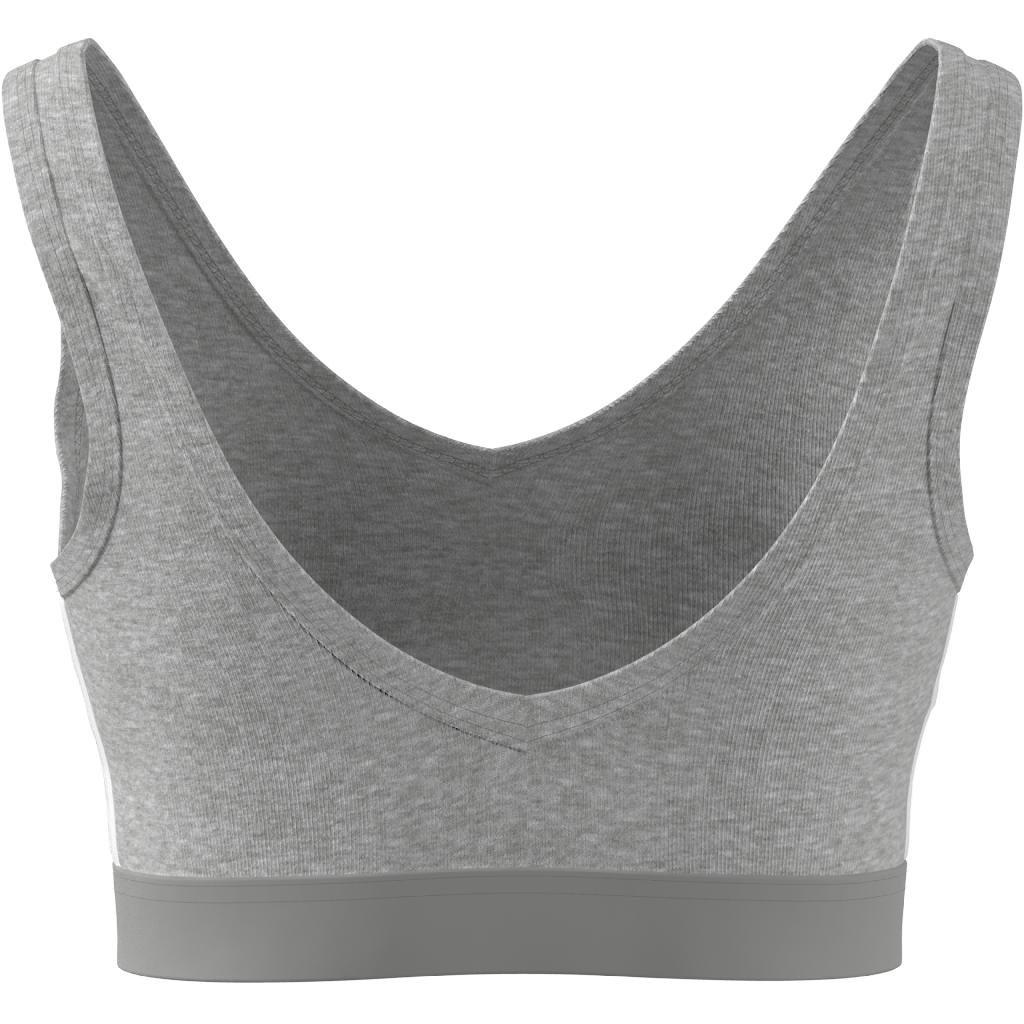 Essentials 3-Stripes Crop Top With Removable Pads, Grey, A901_ONE, large image number 4