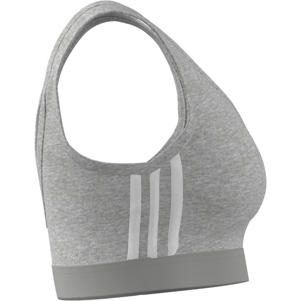 Essentials 3-Stripes Crop Top With Removable Pads, Grey, A901_ONE, large image number 5