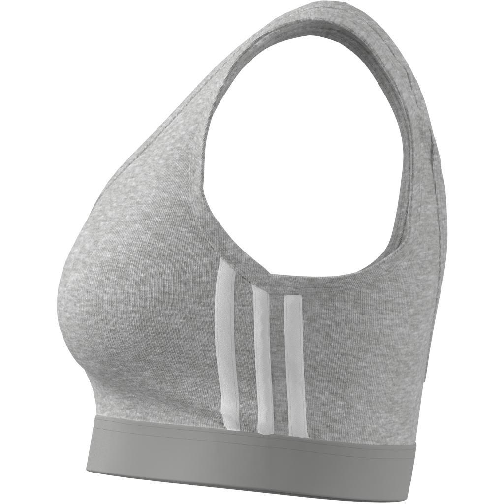 Essentials 3-Stripes Crop Top With Removable Pads, Grey, A901_ONE, large image number 6