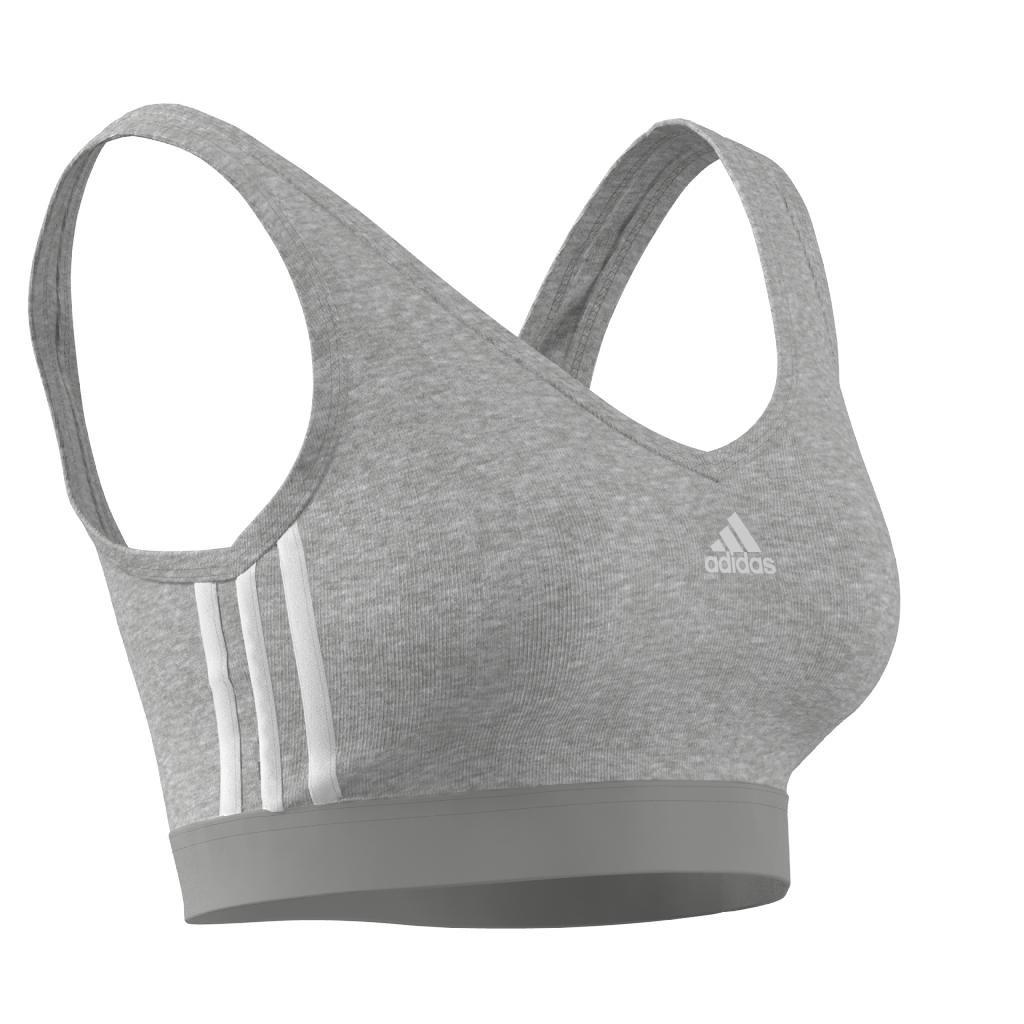 Essentials 3-Stripes Crop Top With Removable Pads, Grey, A901_ONE, large image number 8