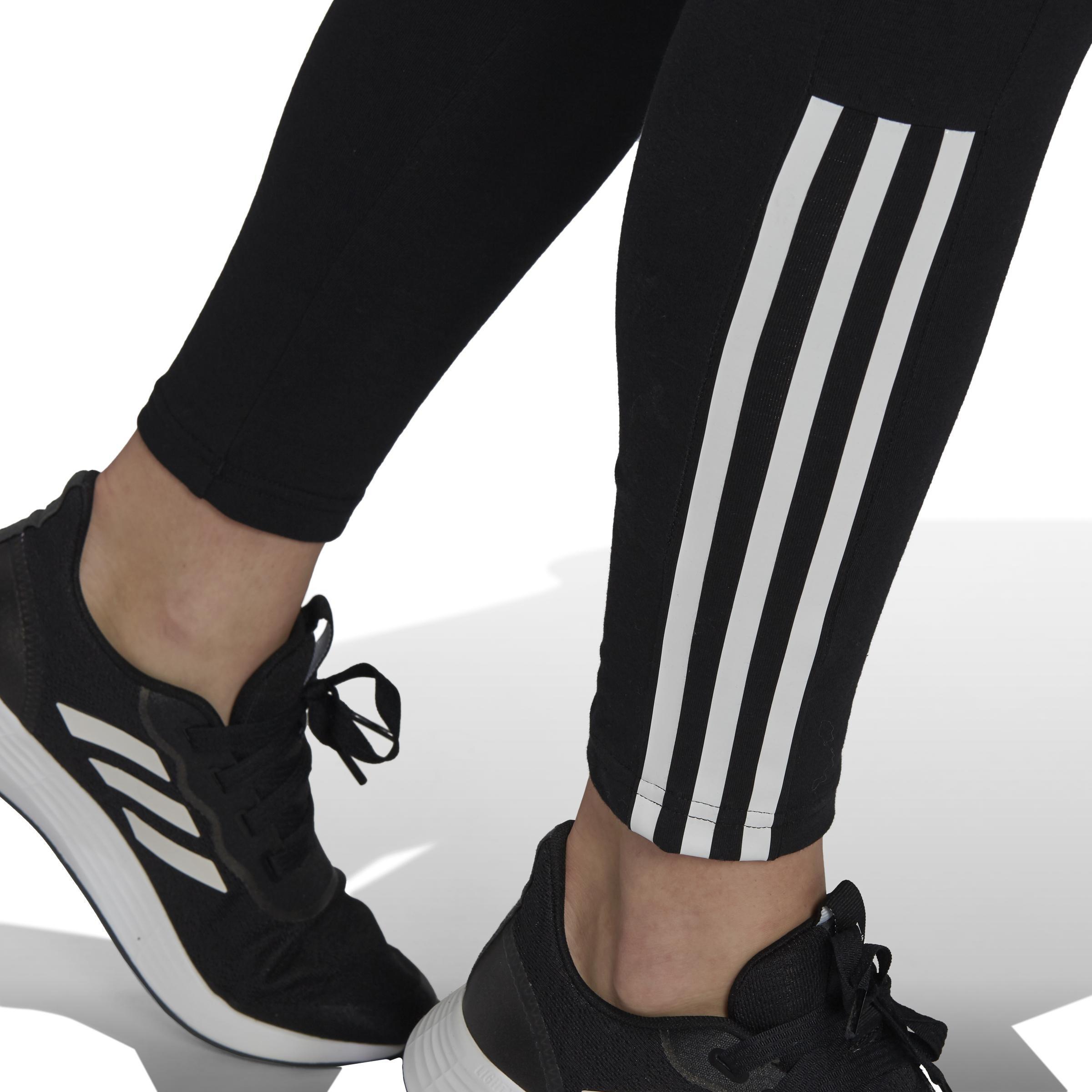Essentials Fitted 3-Stripes 7/8 Leggings, Black, A901_ONE, large image number 3