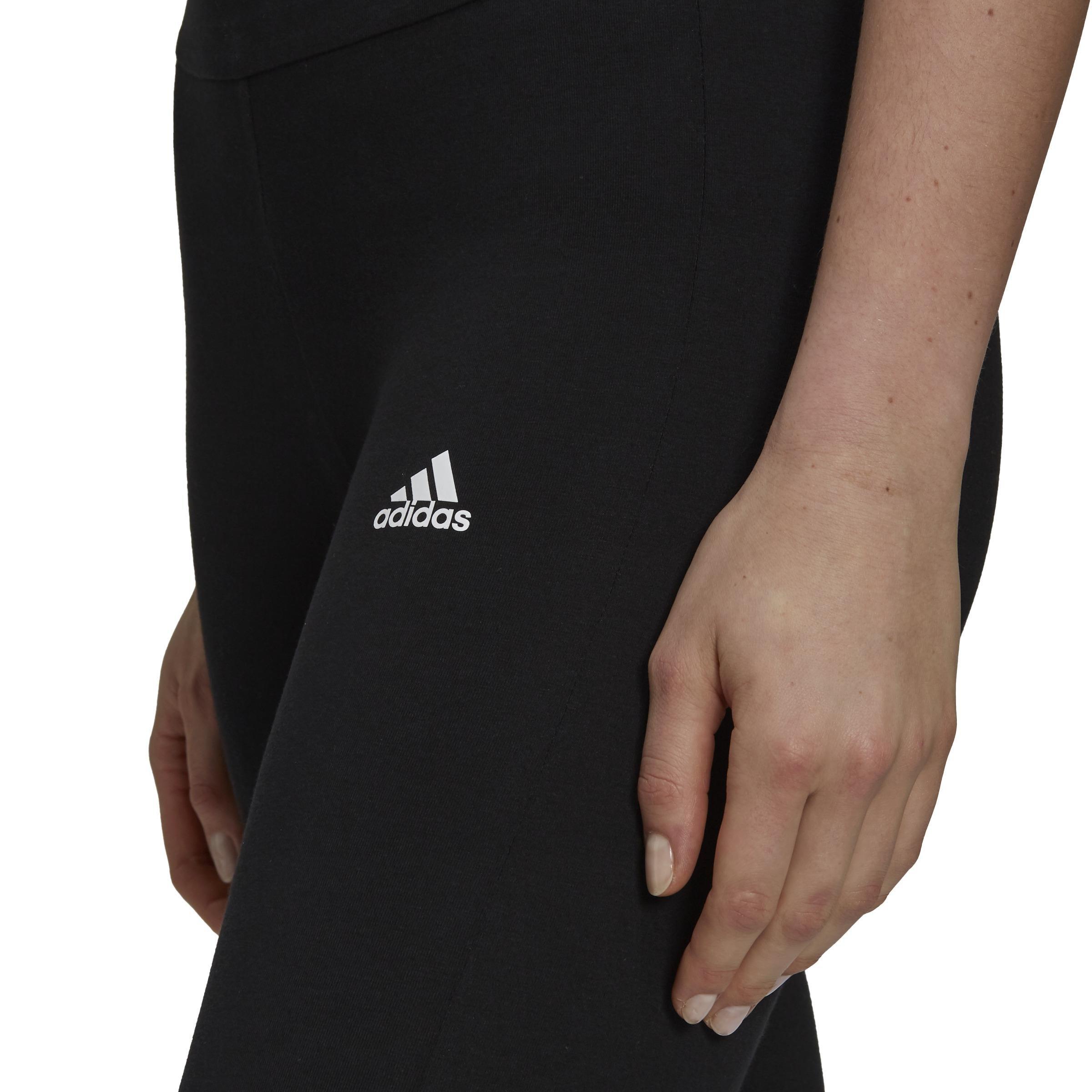 Essentials Fitted 3-Stripes 7/8 Leggings, Black, A901_ONE, large image number 4