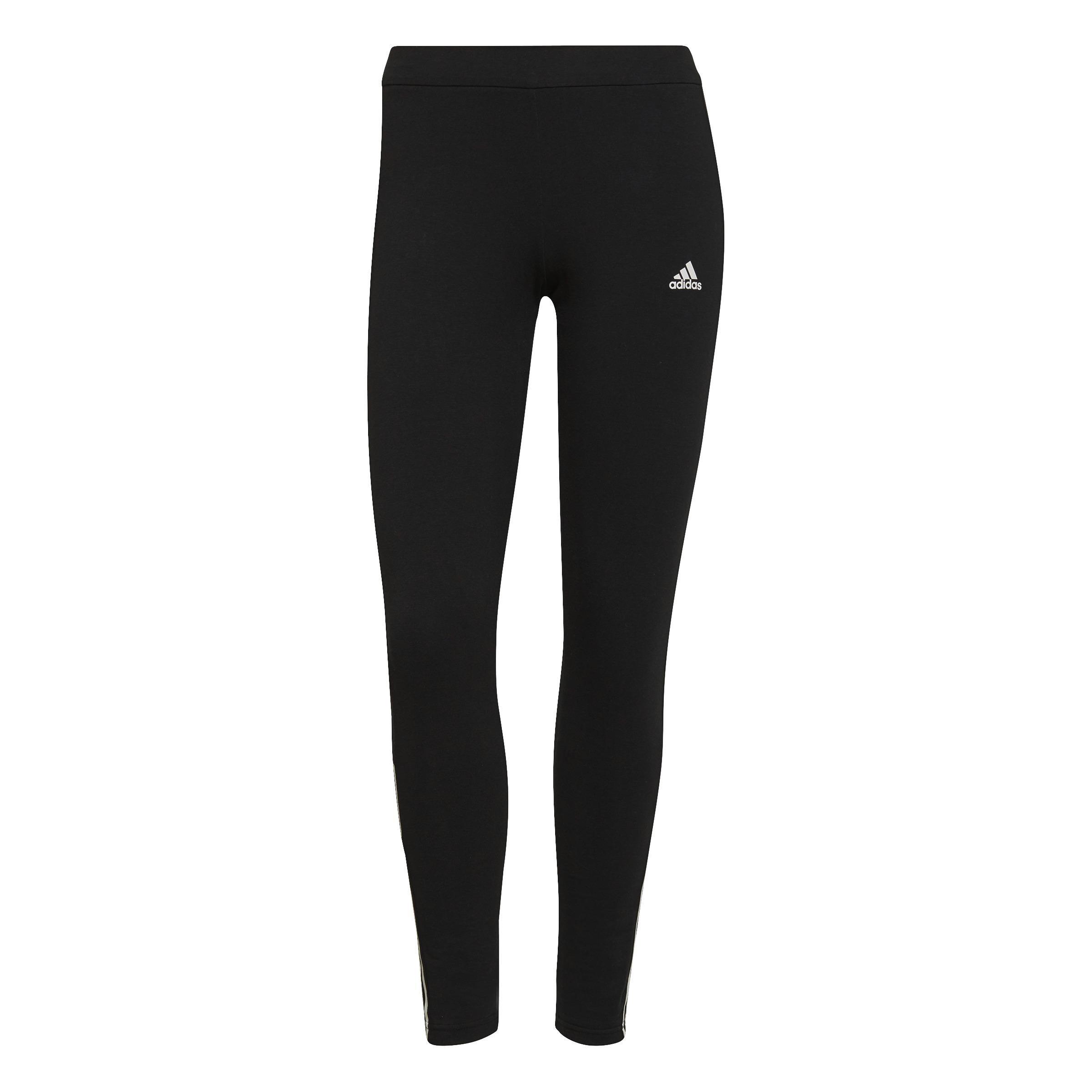 Essentials Fitted 3-Stripes 7/8 Leggings, Black, A901_ONE, large image number 5