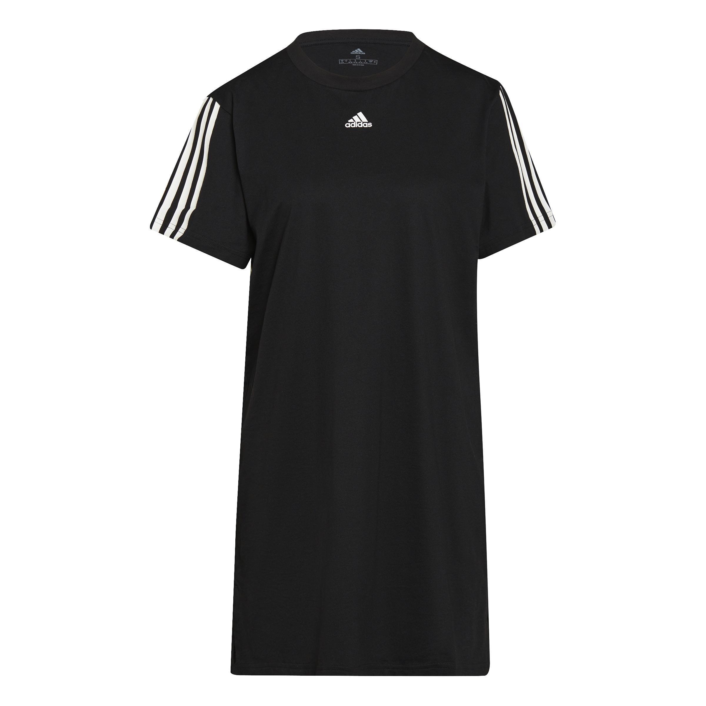 Essentials Loose 3-Stripes Dress, Black, , large image number 0