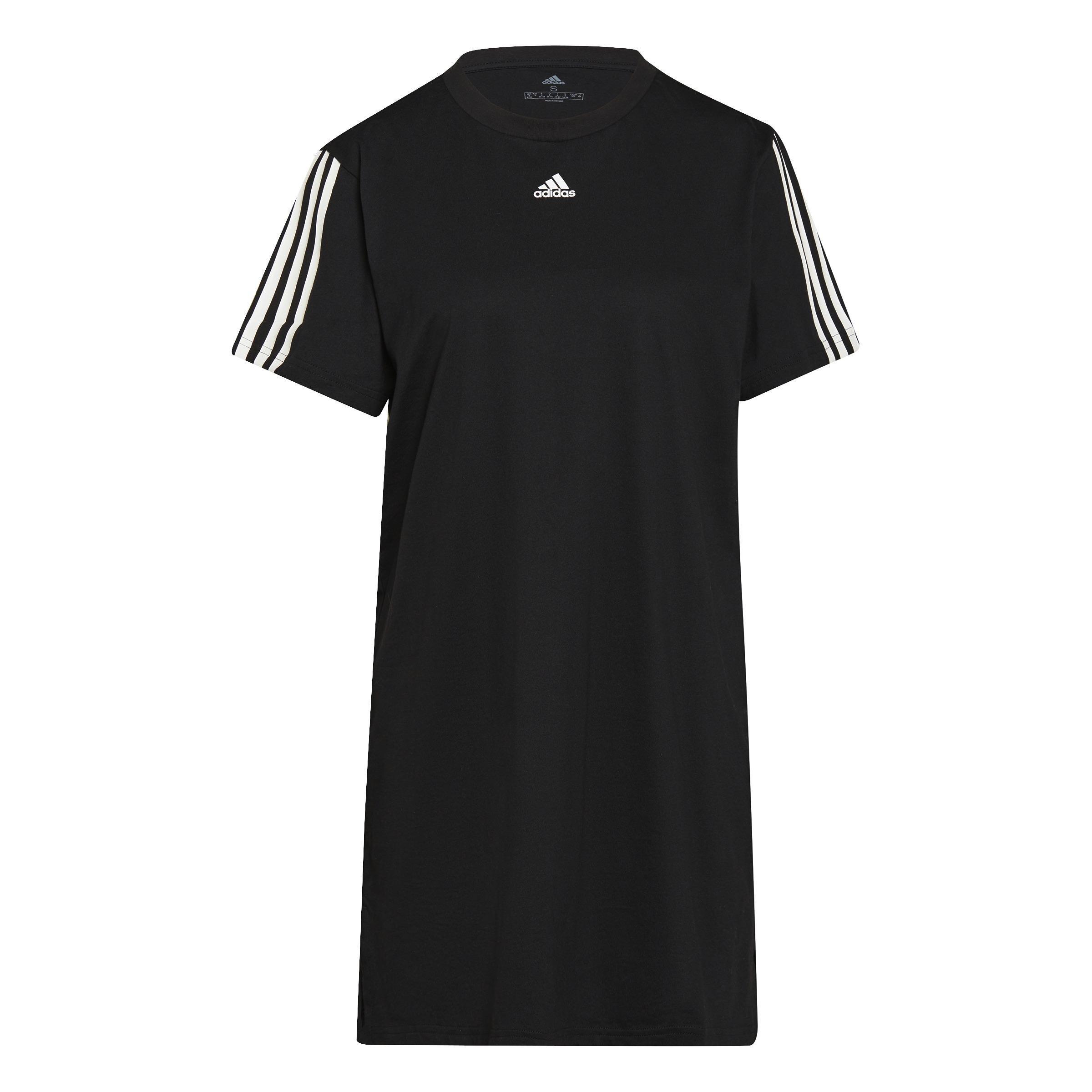 Essentials Loose 3-Stripes Dress, Black, , large image number 1