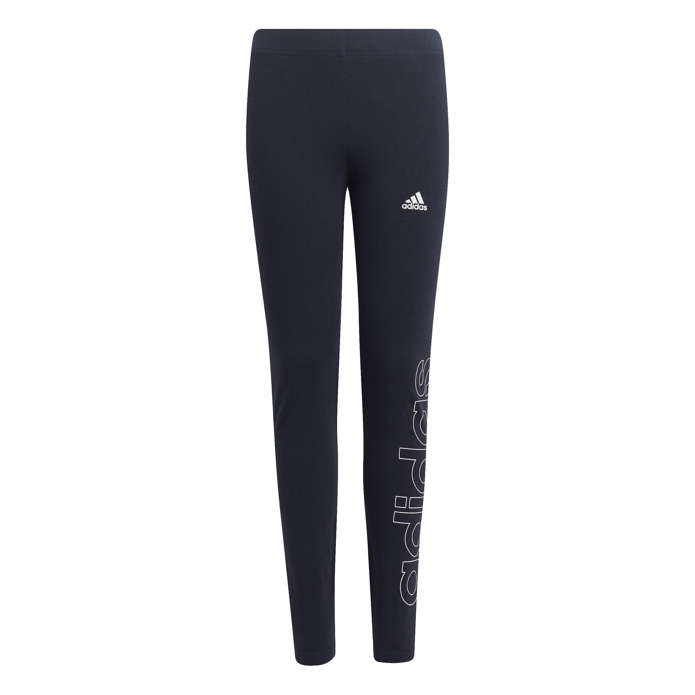 Kids Girls Adidas Essentials Linear Leggings, Navy