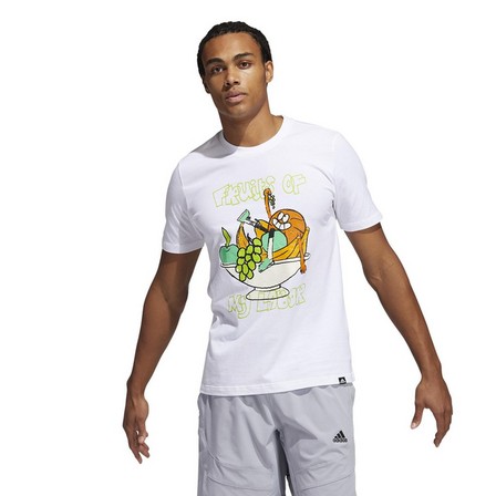Men Lil Stripe Fruits Graphic T-Shirt, White, A901_ONE, large image number 0