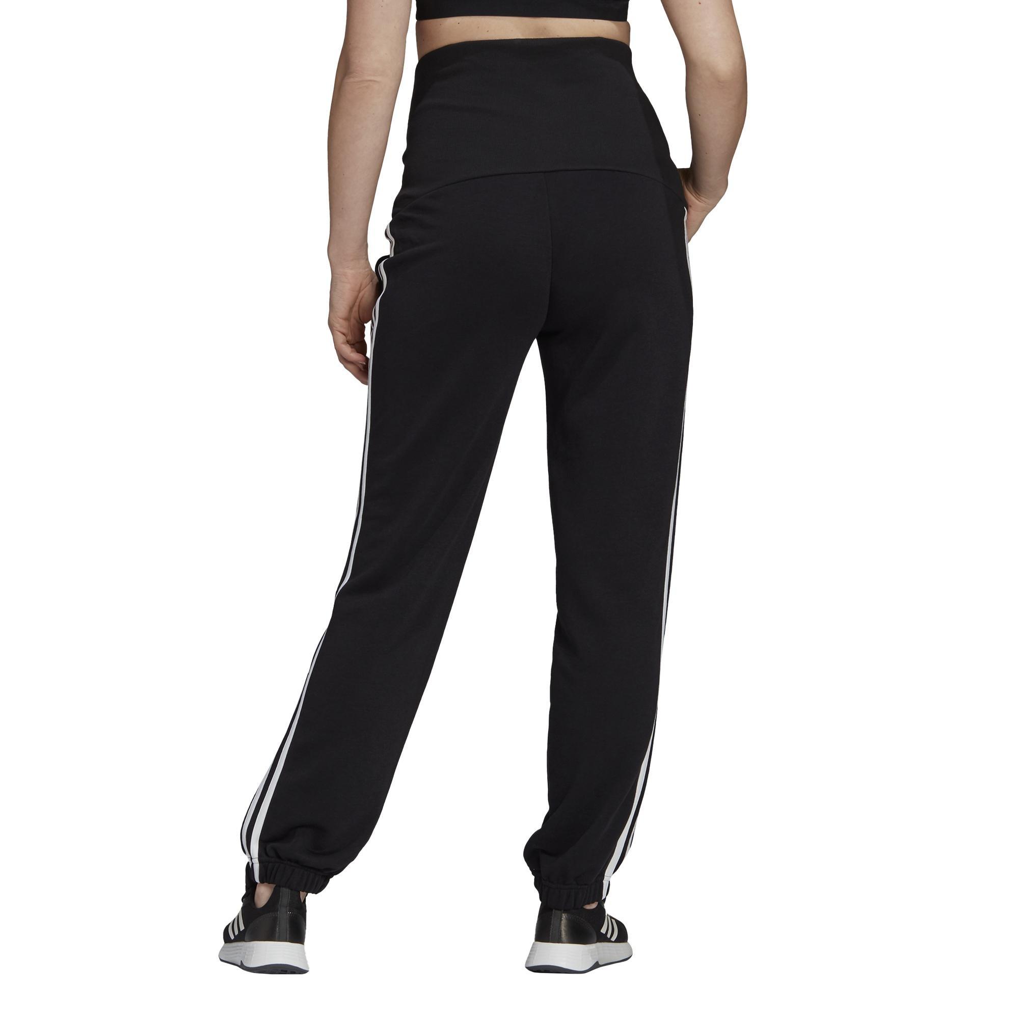 Cotton 3-Stripes Joggers (Maternity), Black, A901_ONE, large image number 0