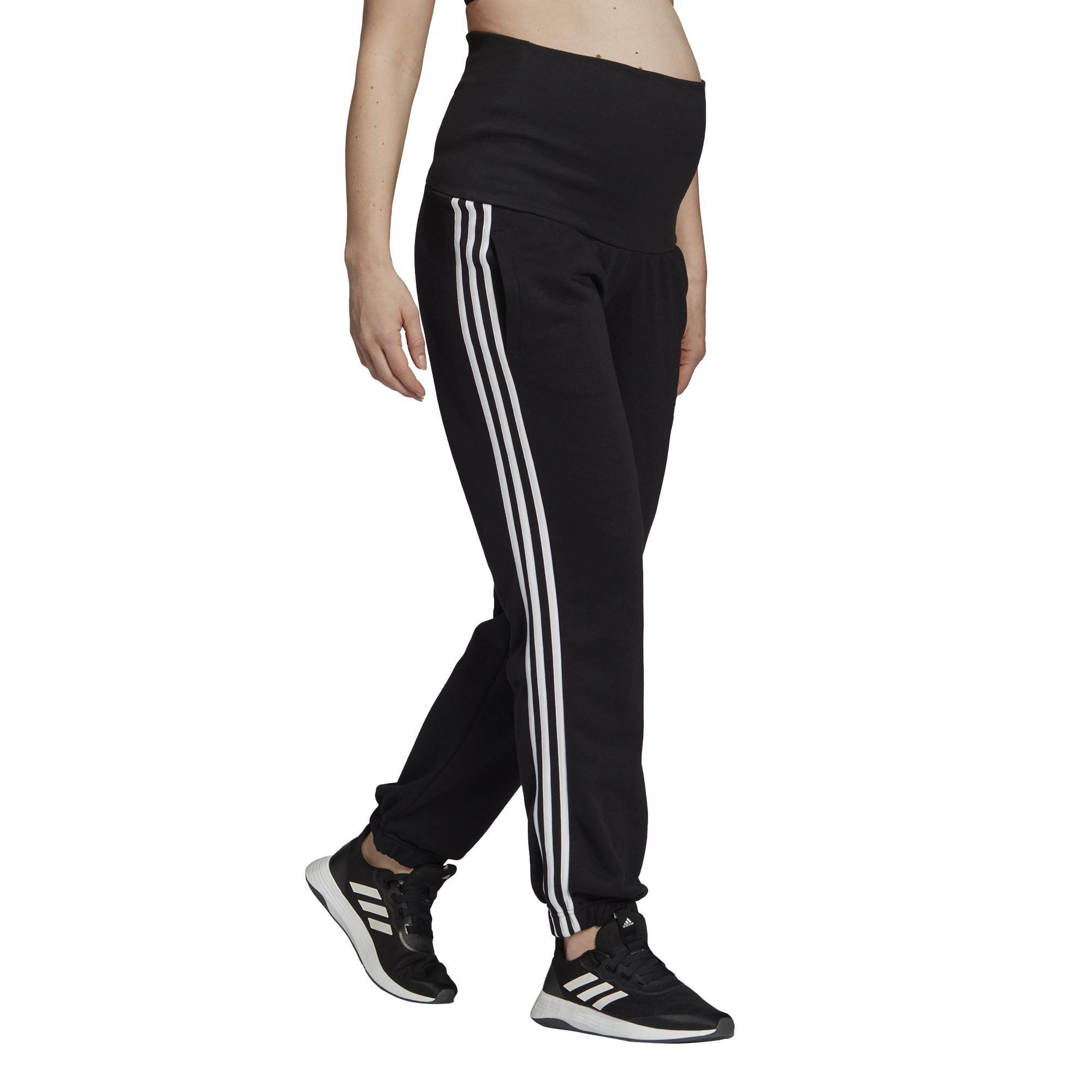 Cotton 3-Stripes Joggers (Maternity), Black, A901_ONE, large image number 1