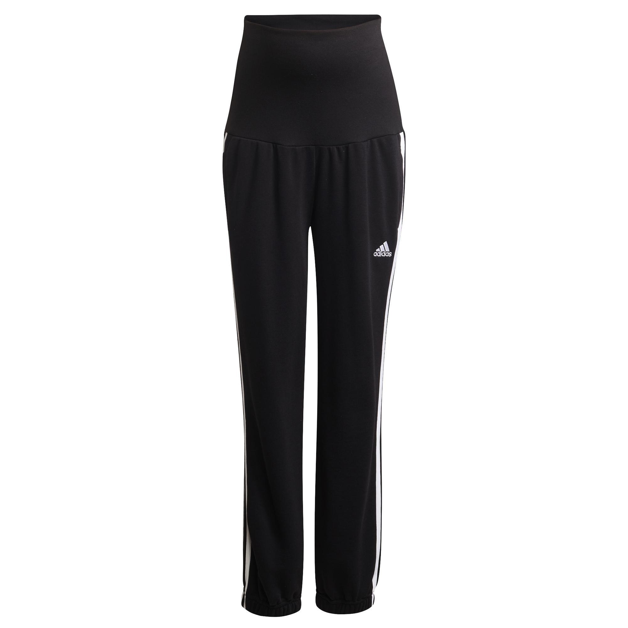 Cotton 3-Stripes Joggers (Maternity), Black, A901_ONE, large image number 3