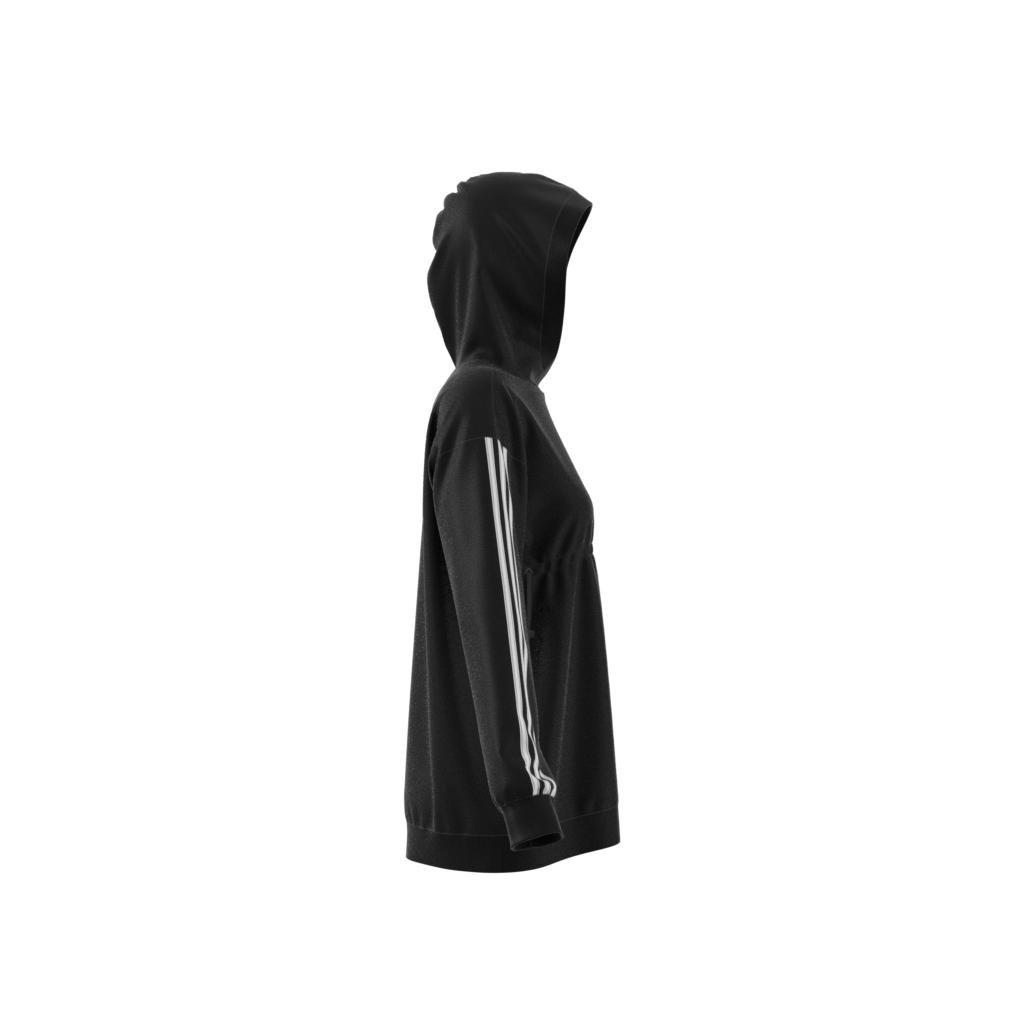 Maternity Essentials Cotton 3-Stripes Hoodie, Black, , large image number 3