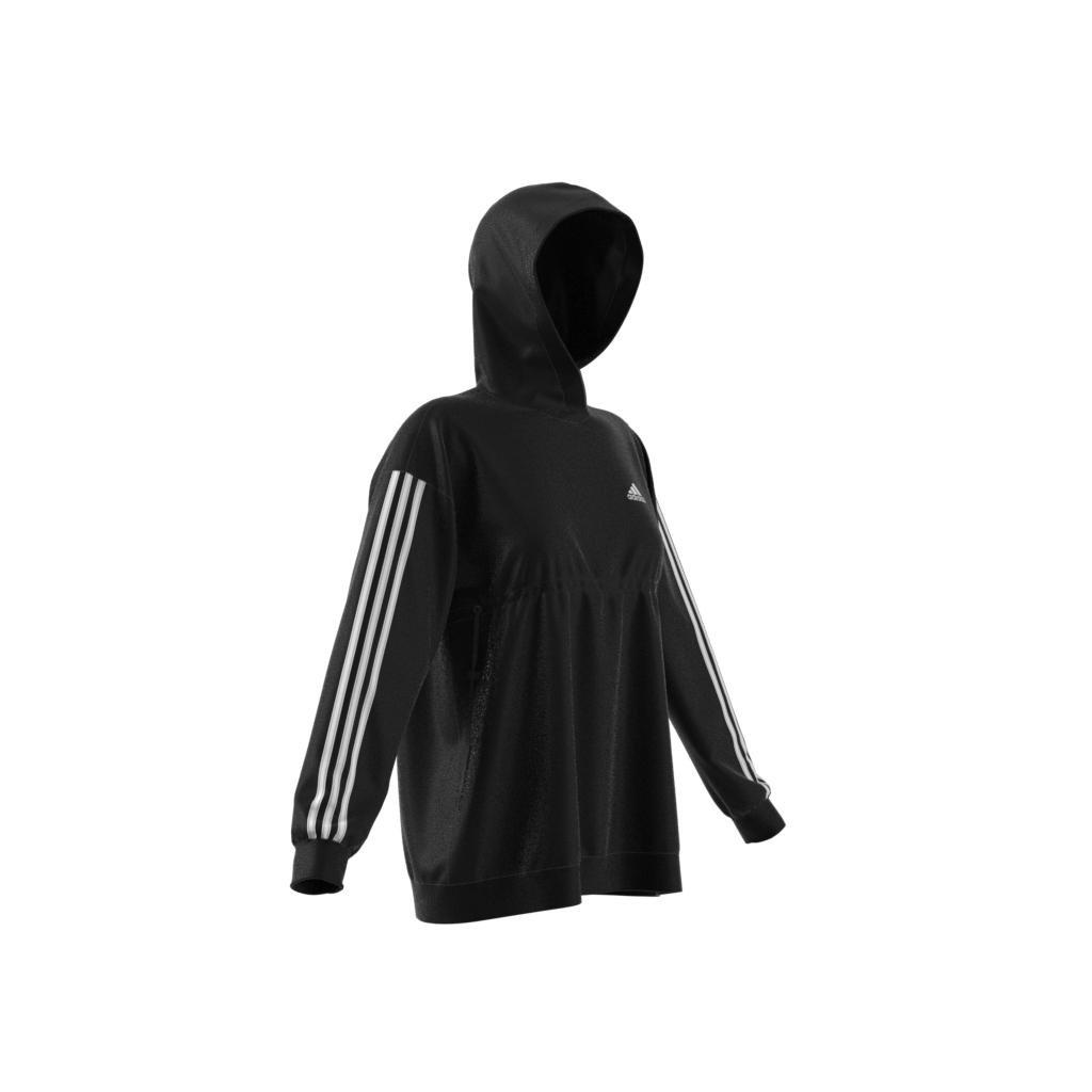 Maternity Essentials Cotton 3-Stripes Hoodie, Black, , large image number 7