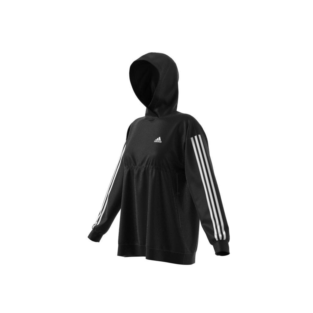 Maternity Essentials Cotton 3-Stripes Hoodie, Black, A901_ONE, large image number 9