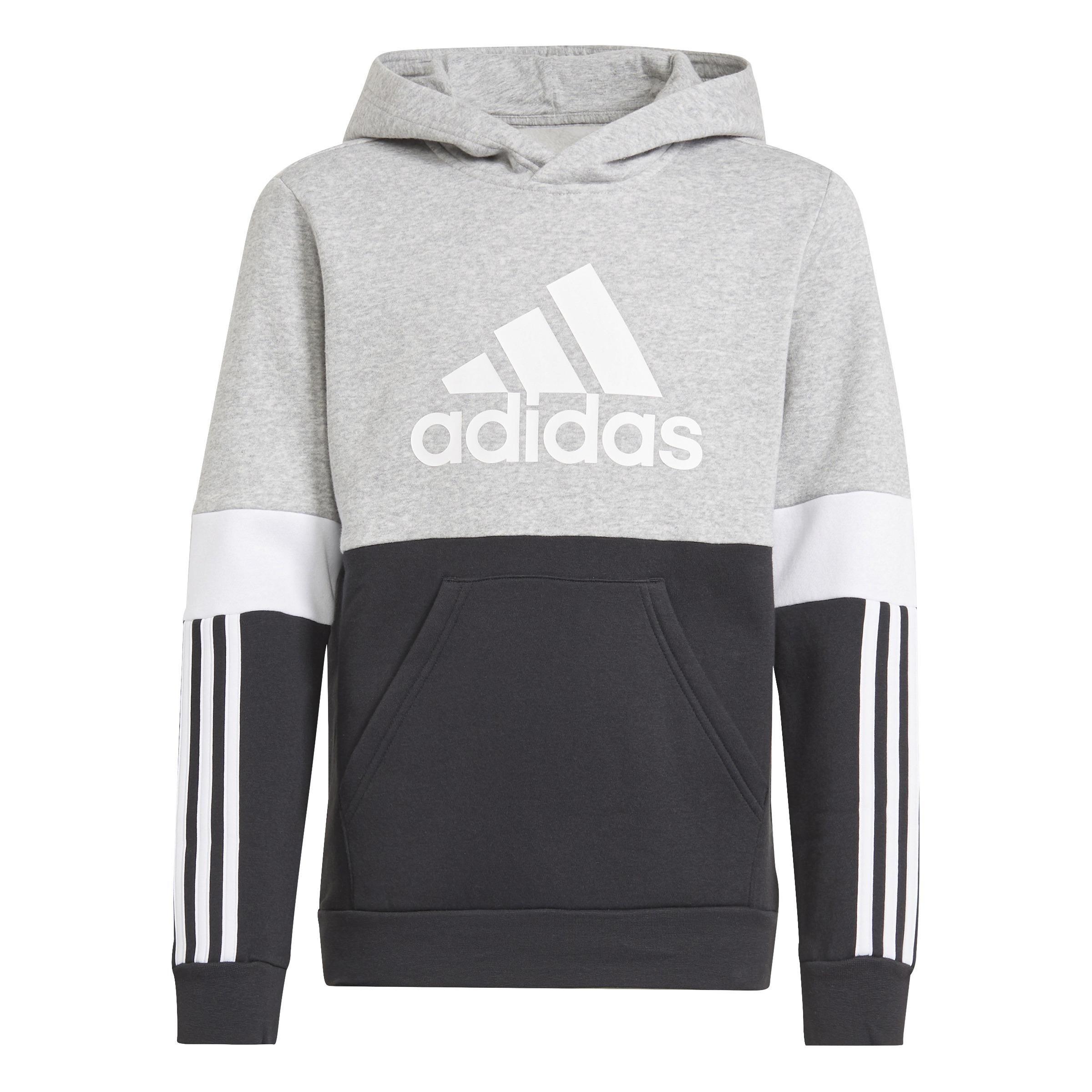 Kids Boys Adidas Colorblock Hoodie, Black, A901_ONE, large image number 2