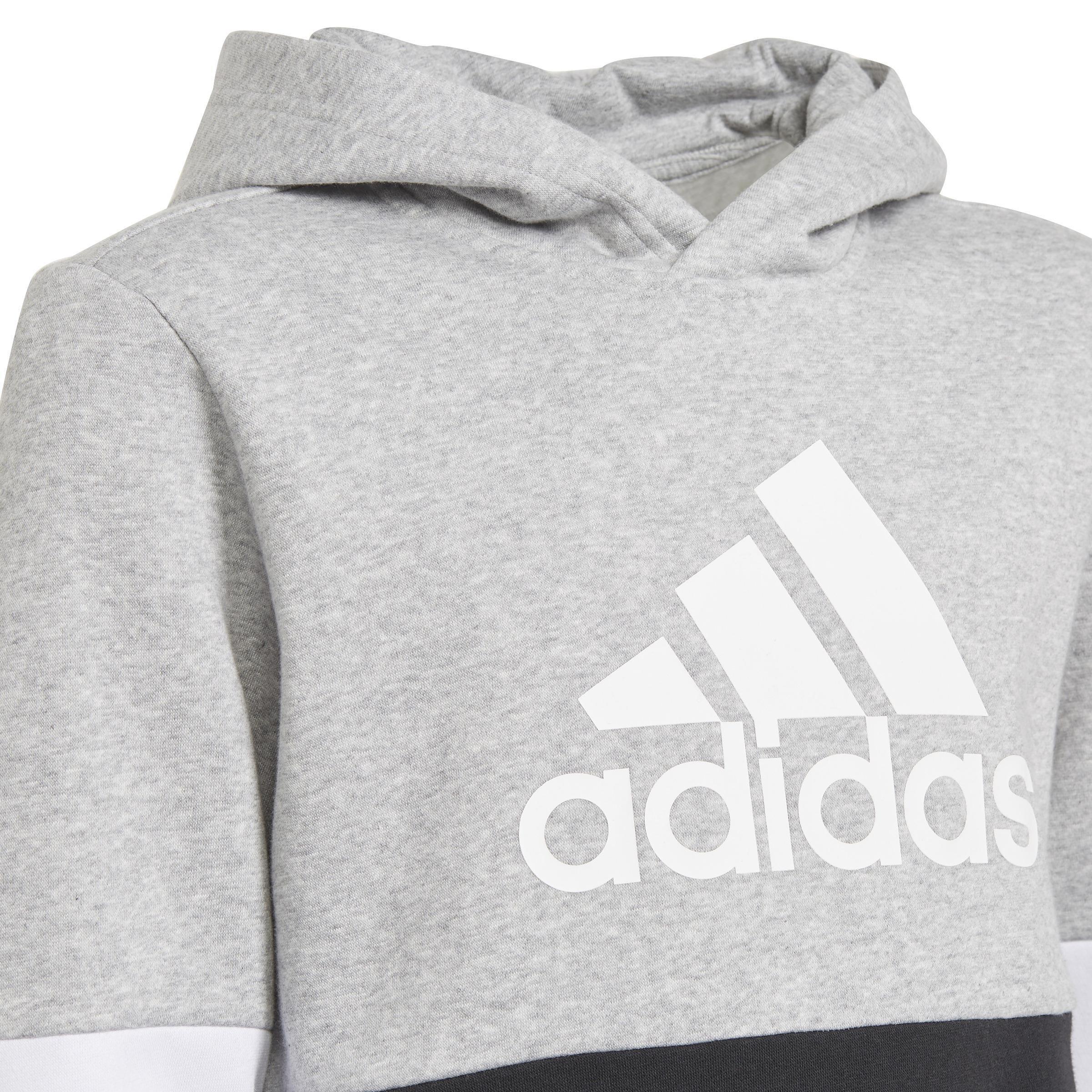 Kids Boys Adidas Colorblock Hoodie, Black, A901_ONE, large image number 4