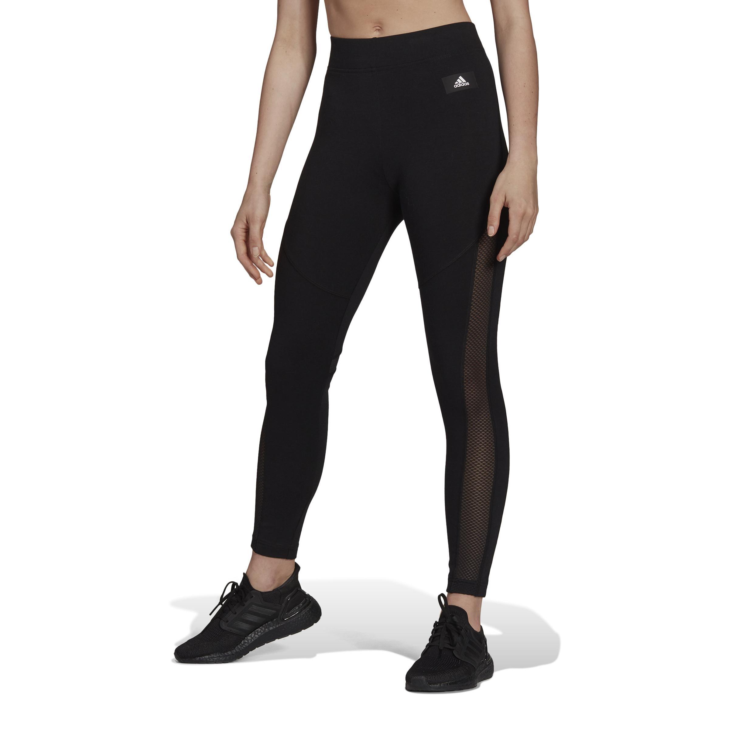 Adidas black mesh leggings hotsell