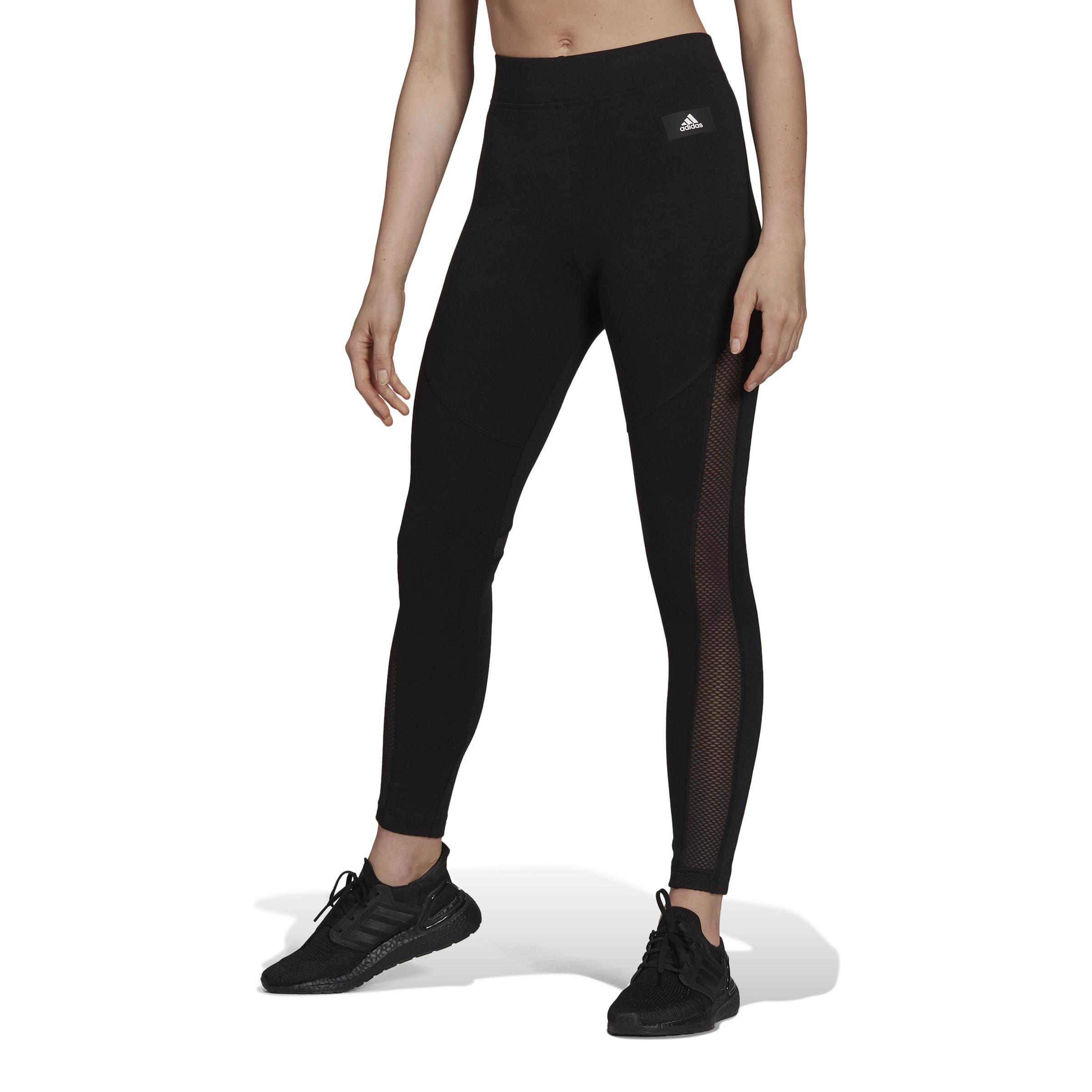 Sportswear Mesh Leggings, Black, , large image number 0