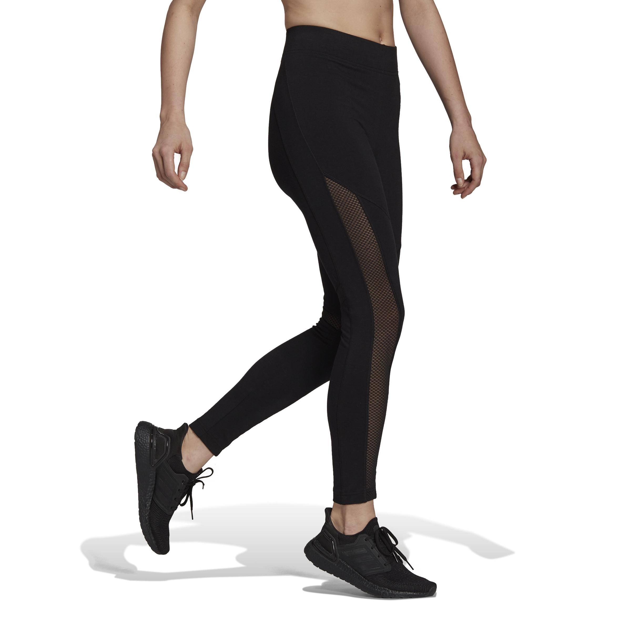 Sportswear Mesh Leggings, Black, , large image number 1