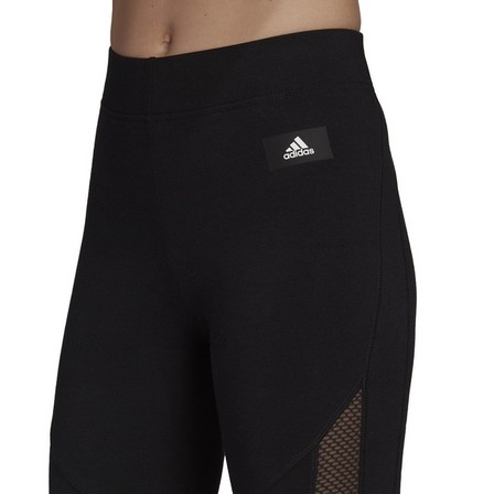 Women Adidas Sportswear Mesh Leggings, Black, A901_ONE, large image number 3