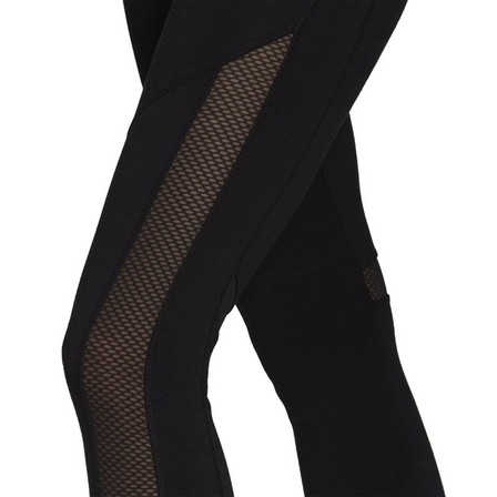 Women Adidas Sportswear Mesh Leggings, Black, A901_ONE, large image number 4