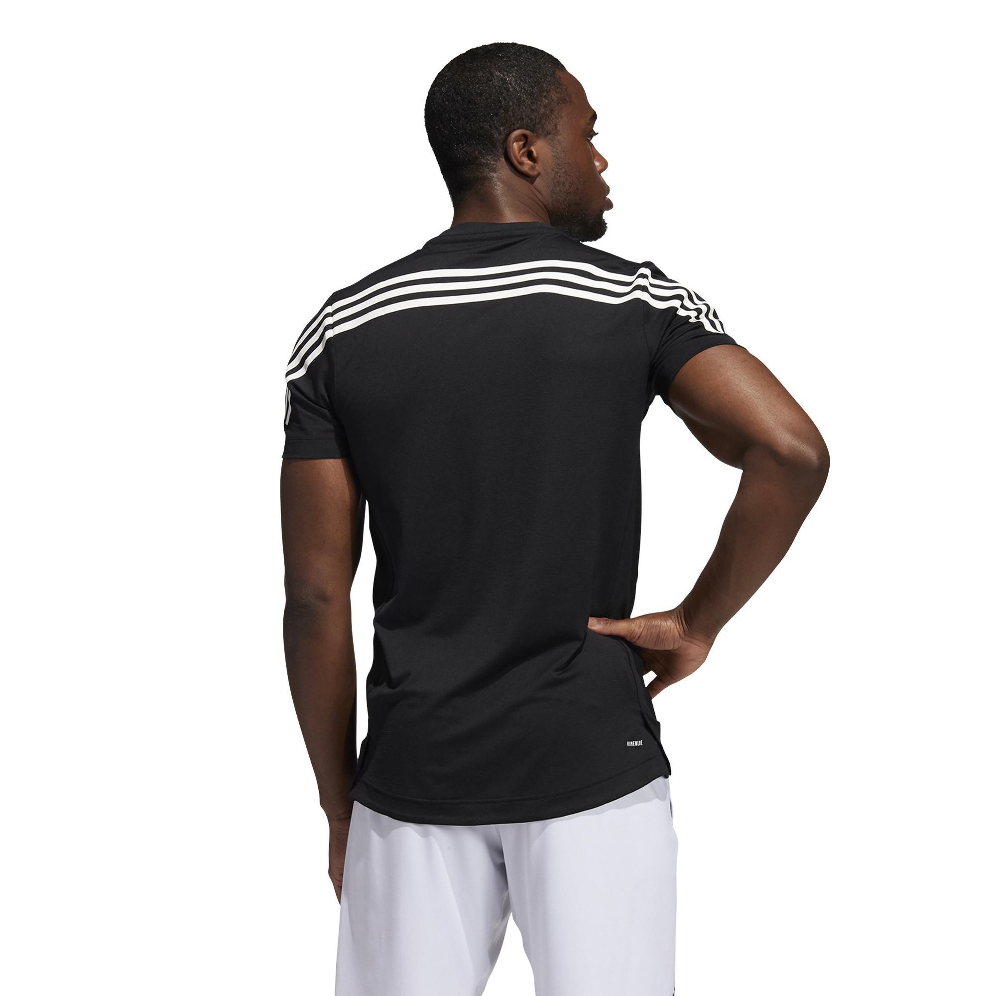 Aeroready Lyte Ryde Short Sleeve Zip T-Shirt, Black, A901_ONE, medium