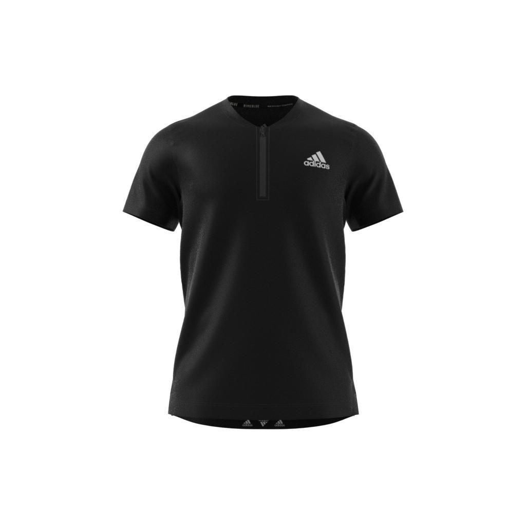 Aeroready Lyte Ryde Short Sleeve Zip T-Shirt, Black, A901_ONE, large image number 13