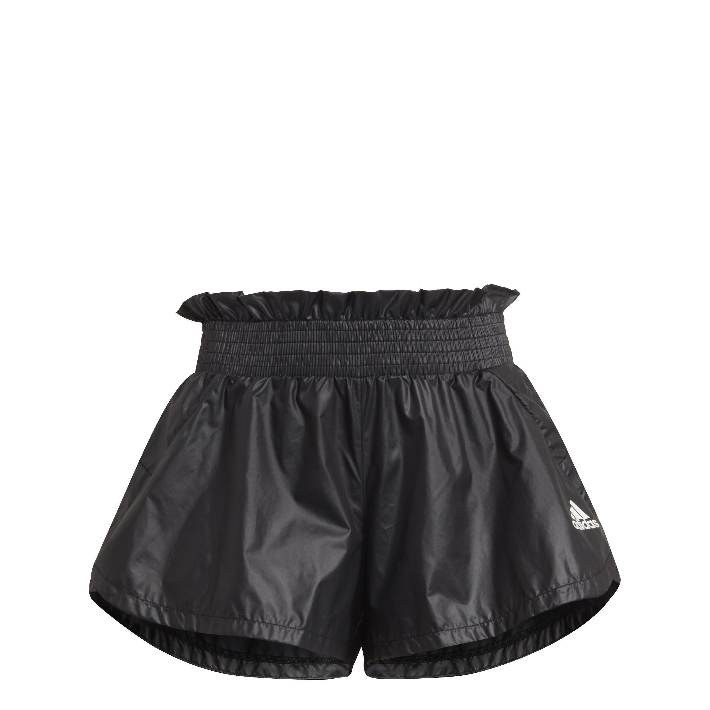 Kids Primegreen Dance Move Comfort Loose Shiny Shorts, Black, A901_ONE, large image number 1