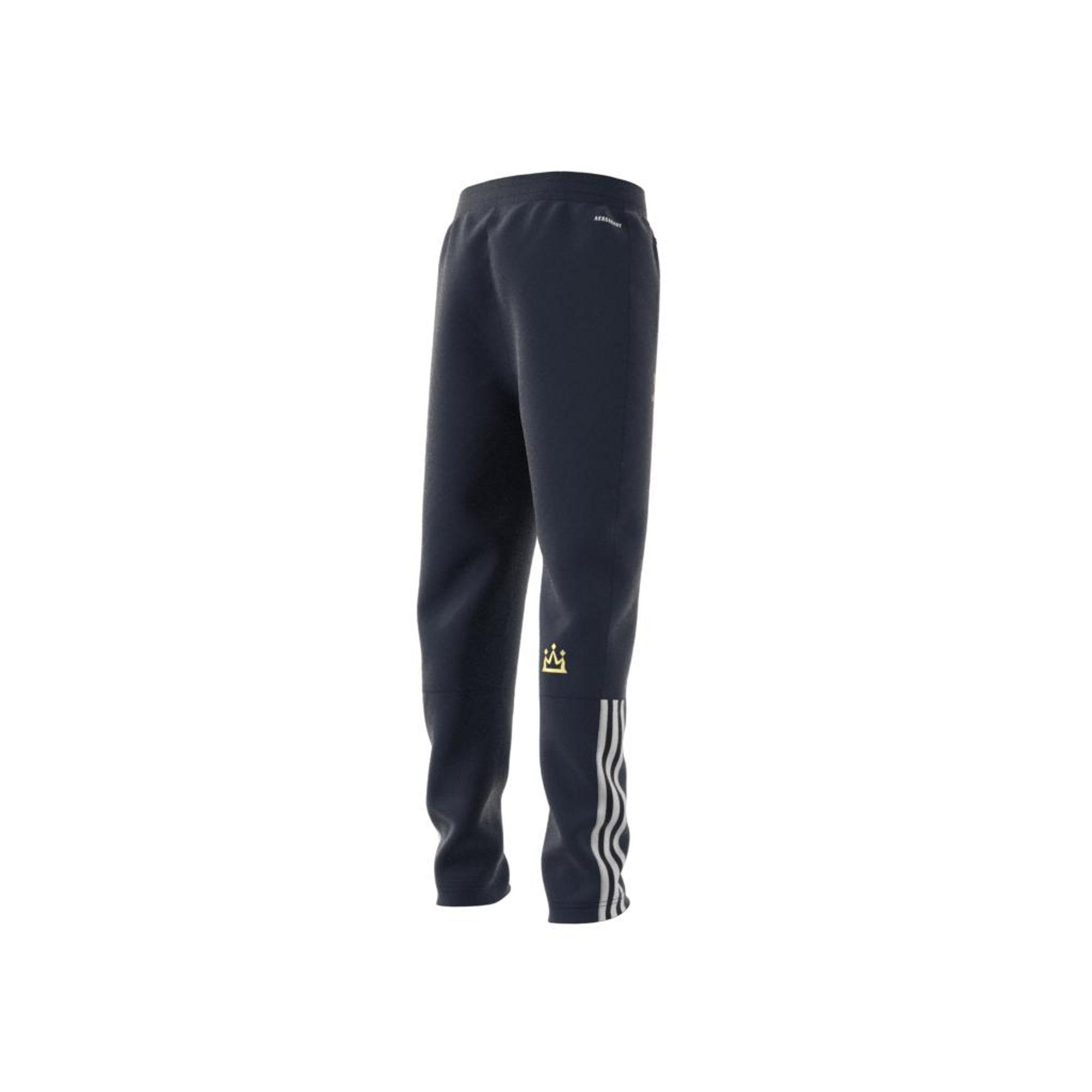 Kids Aeroready Salah Football-Inspired Tapered Joggers, Blue, A901_ONE, large image number 10