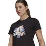 Women Floral Graphic T-Shirt, Black, A901_ONE, thumbnail image number 4