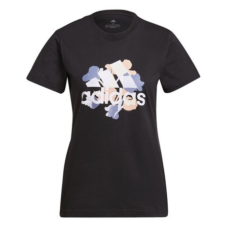 Women Floral Graphic T-Shirt, Black, A901_ONE, large image number 5